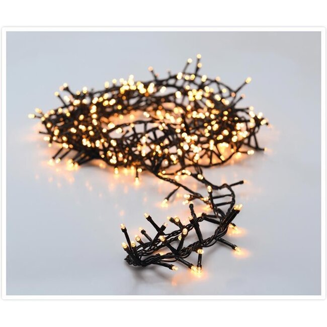 Micro Cluster LED String Lights 200 LED - 4m - extra warm white - Battery - Light functions - Memory - Timer