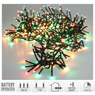 Microcluster-Lichterkette - 200 LEDs - 4 m - Three Tone Traditional