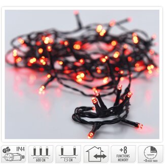 Weihnachts-Lichterkette - 80 LEDs - 6 m - Rot