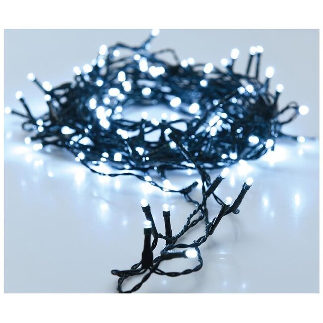 Weihnachtslichterkette - 40 LEDs - 3 m - Weiß - Timer, Lichtfunktionen und Speicher - Außen