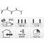 Christmas lights 40 LED - 3m - white - Timer - Light functions - Memory - Outdoor