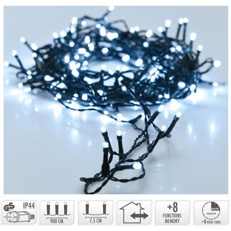 Weihnachts-Lichterkette - 120 LEDs - 9 m - Weiß