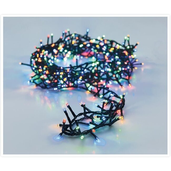 Micro-Cluster-LED-Lichterkette für außen - 700 LEDs, 14 m, Mehrfarbig, Timer, Lichtfunktionen und Speicher