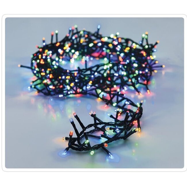 Microcluster-Lichterkette - 1000 LEDs - 20 m - Mehrfarbig - Timer, Lichtfunktionen und Memory-Funktion - Für außen
