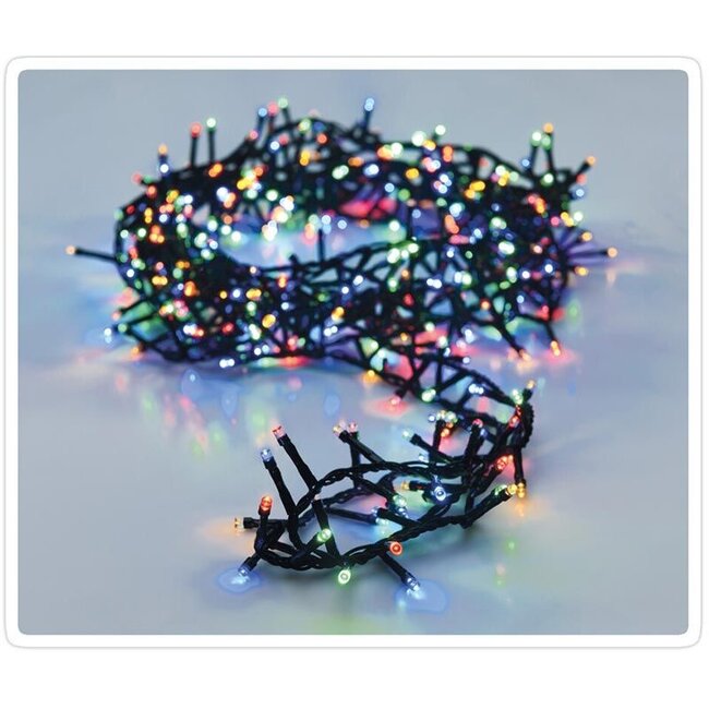 Micro-Cluster-Lichterkette - 1.800 LEDs - 36 m - Mehrfarbig - Timer, Lichtfunktionen und Speicher - Außen