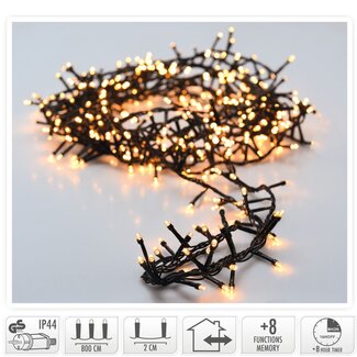 Microcluster-Lichterkette - 400 LEDs - 8 m - Warmweiß