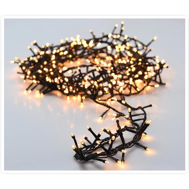 Micro Cluster LED String Lights - 800 LED - 16m - warm white - Timer - Light functions - Memory - Outdoor