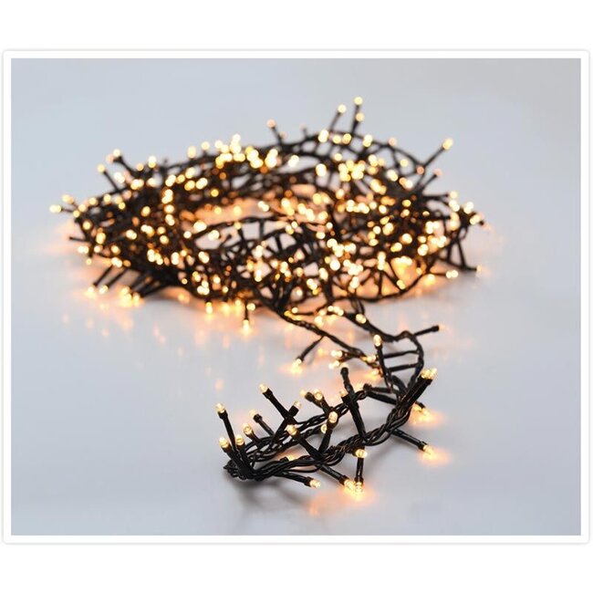 Micro-Cluster-LED-Lichterkette für außen - 1000 LEDs, 20 m, Extrawarmweiß, Timer, Lichtfunktionen und Speicher