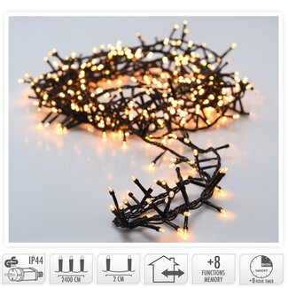 Micro Cluster LED String Lights - 1200 LED - 24m - extra warm white