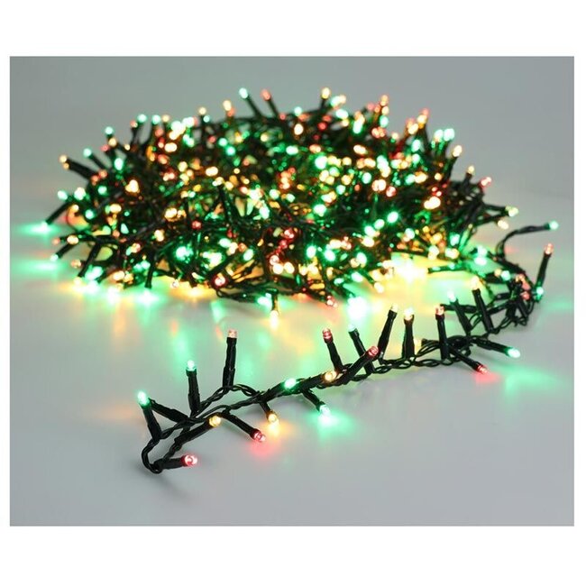 Micro Cluster LED String Lights - 700 LED - 14m - three tone traditional - Timer - Light functions - Memory - Outdoor