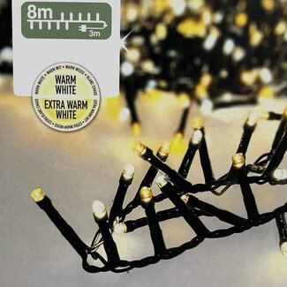 Microcluster-Lichterkette - 400 LEDs - 8 m - Two Tone Romantic