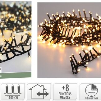 Microcluster - 560 led - 11m - two tone romantic - Timer - Lichtfuncties - Geheugen - Buiten