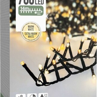 Microcluster - 700 led - 14m - two tone romantic - Timer - Lichtfuncties - Geheugen - Buiten