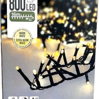 Microcluster-Lichterkette - 800 LEDs - 16 m - Two Tone Romantic