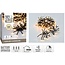 Cluster-LED-Lichterkette mit Batteriebox - 192 LEDs, 1,4 m, Warmweiß, Lichtfunktionen, Speicher und Timer