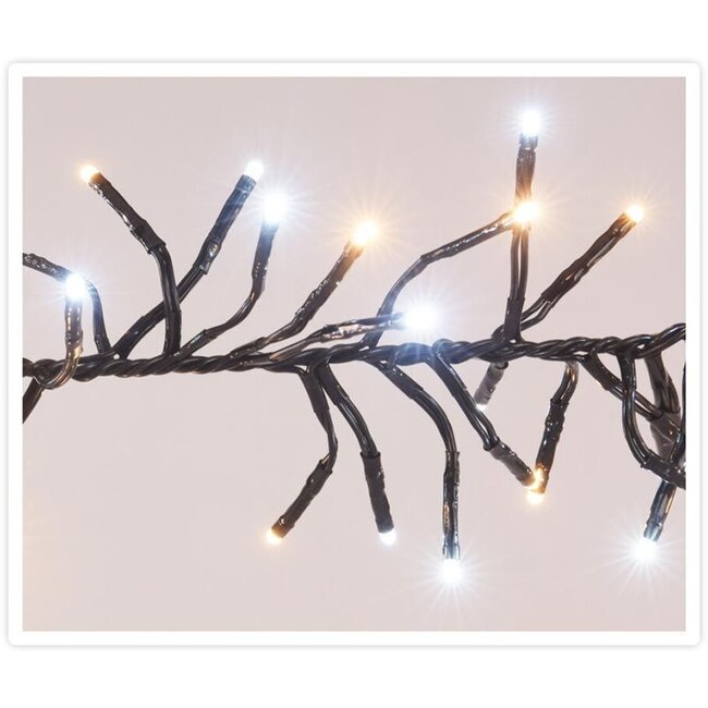 Cluster-Lichterkette - 192 LEDs - 1,4 m - Lieblicher Zweifarbmix - Batterie - Lichtfunktionen, Speicher und Timer