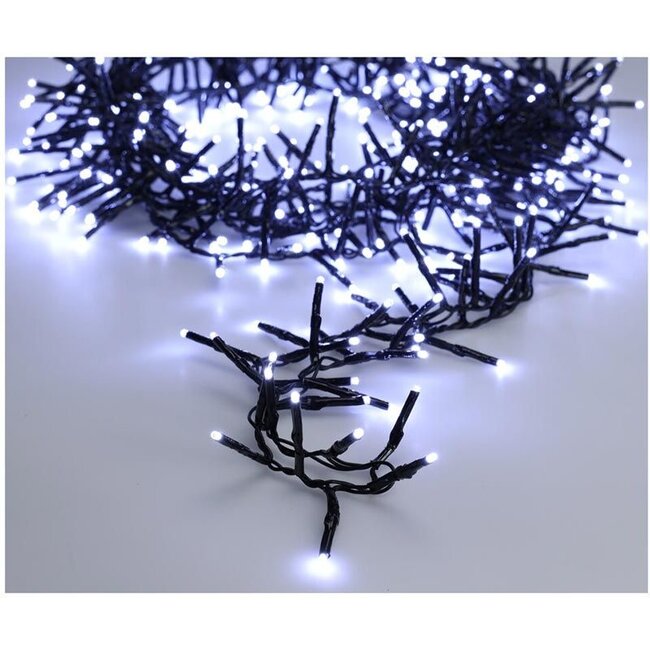 Maxi Cluster Christmas lights - 800 LED - 12m - white - Timer - Light functions - Memory - Outdoor
