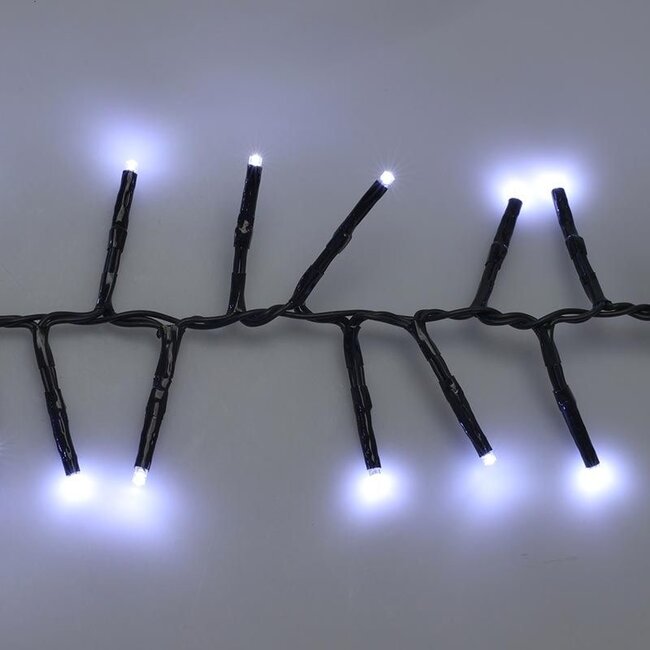 Maxi-Cluster-LED-Weihnachtslichterkette für außen - 1200 LEDs, 18 m, Weiß, Timer, Lichtfunktionen und Speicher