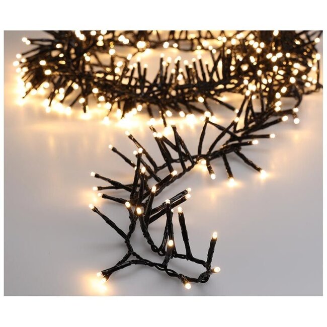 Maxi Cluster Christmas lights - 600 LED - 9m - warm white - Timer - Light functions - Memory - Outdoor