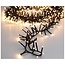 Maxi-Cluster-Weihnachtslichterkette - 600 LEDs - 9 m - Warmweiß - Timer, Lichtfunktionen und Speicher - Außen