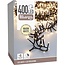 Maxi-Cluster-Weihnachtslichterkette - 400 LEDs - 6 m - Warmweiß - Timer, Lichtfunktionen und Memory-Funktion - Für außen