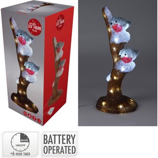 LED-Weihnachtsfigur aus Acryl - Vögel auf Ast