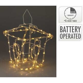 Weihnachtslaterne mit LED-Lichtschlauch