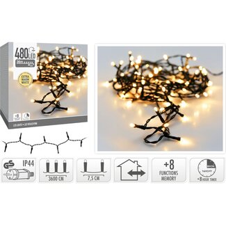 Christmas lights 480 LED - 36m - extra warm white - Timer
