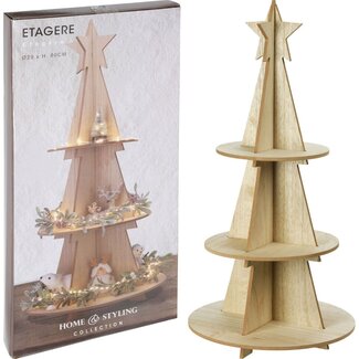 Weihnachtliche Holz-Etagere