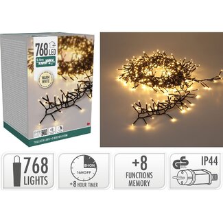 Treecluster Weihnachtsbaum-Lichterkette - 768 LEDs - Warmweiß