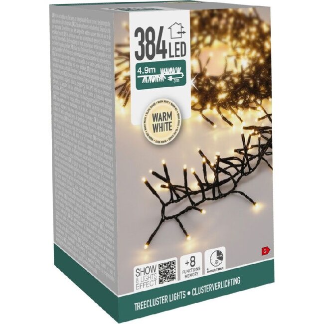 S.I.A. Treecluster Christmas tree lighting - 384led - warm white