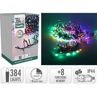 Treecluster Christmas tree lighting - 384led - multicolor