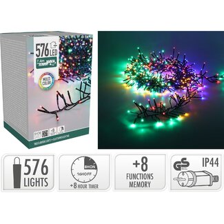 Treecluster Christmas tree lighting - 576led - multicolor