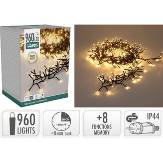 Treecluster Weihnachtsbaum-Lichterkette - 960 LEDs - Warmweiß