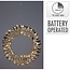 Beleuchteter Kranz - Goldfarben, 30 cm, 50 LEDs
