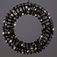 Verlichte Krans - Zwart - 30 cm - 50 led