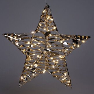Beleuchteter Weihnachtsstern - Gold