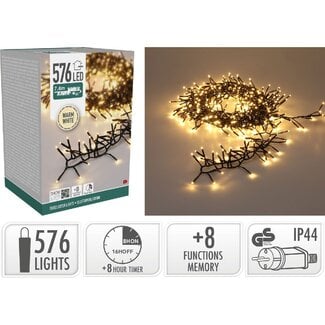Treecluster LED-Weihnachtsbaumbeleuchtung - 576 LEDs, Warmweiß