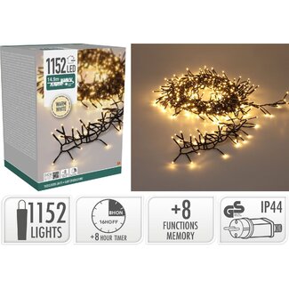 Treecluster Weihnachtsbaum-Lichterkette - 1.152 LEDs - Warmweiß