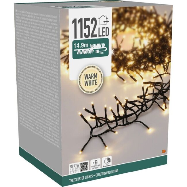 S.I.A. Treecluster Christmas tree lighting - 1152led - warm white