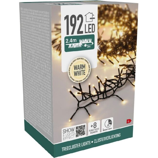 S.I.A. Treecluster Christmas tree lighting - 192led - warm white