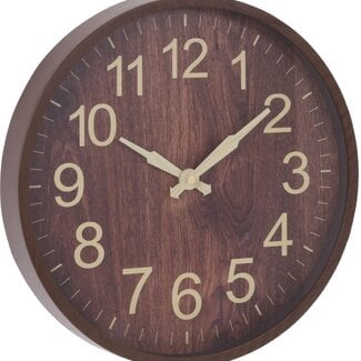 Wall clock - Dark brown