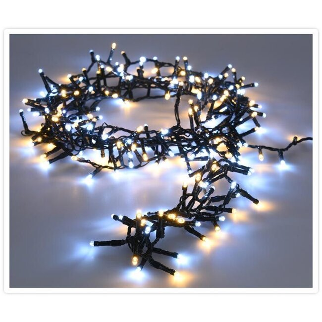 Micro Cluster LED String Lights 200 LED - 4m - two tone adorable - Battery - Light functions - Memory - Timer