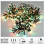 Cluster-Lichterkette - 192 LEDs - 1,4 m - Traditioneller Dreifarbmix - Batterie - Lichtfunktionen, Speicher und Timer