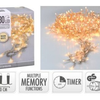 LED-verlichting - 180 LED - Lichtfuncties - Timer - 13.5 meter - transparant snoer