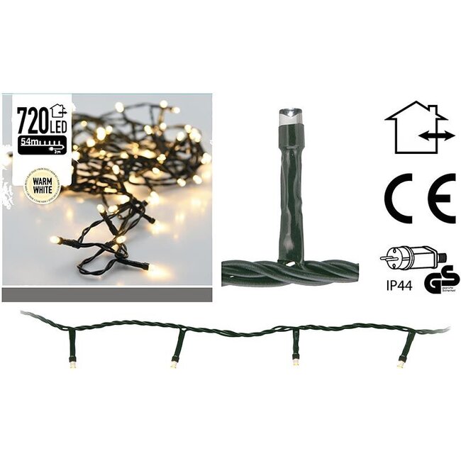 Christmas lights - 720 LEDs - 54 meters - warm white