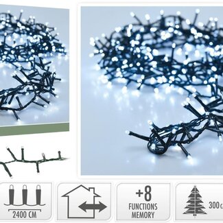 Microcluster-Lichterkette - 1200 LEDs - 24 m - Weiß