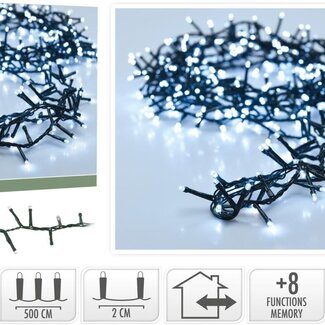 Microcluster - 1800 led - 36m - Wit - Timer - Lichtfuncties - Geheugen - Buiten
