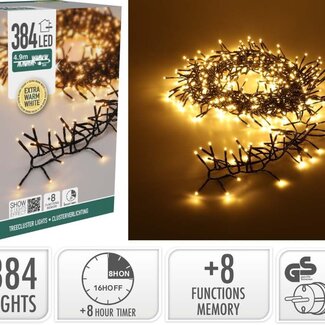 Treecluster Weihnachtsbaum-Lichterkette - 384 LEDs