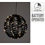 Illuminated Ball - Black - 25 cm - 60 LED